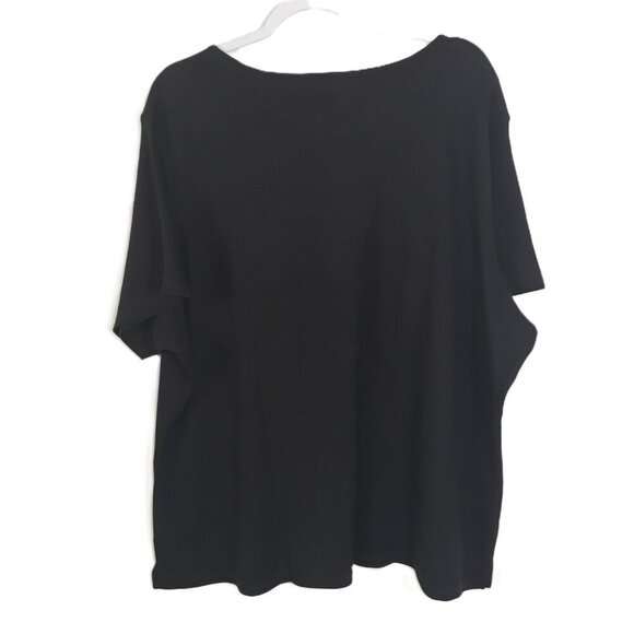 NWT Quacker Factory Embellished Cotton T-Shirt Top 3X Work Office Casual - Picture 4 of 7